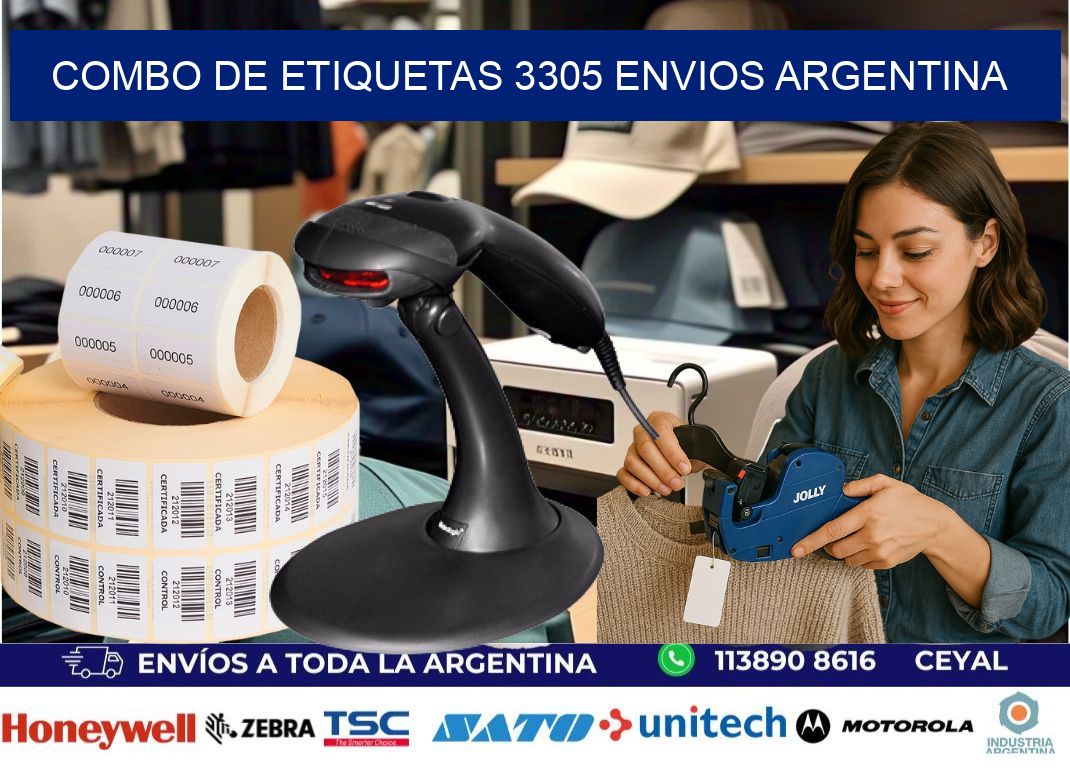 Combo de etiquetas 3305 ENVIOS ARGENTINA