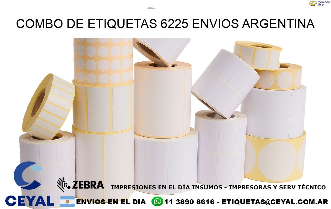 Combo de etiquetas 6225 ENVIOS ARGENTINA