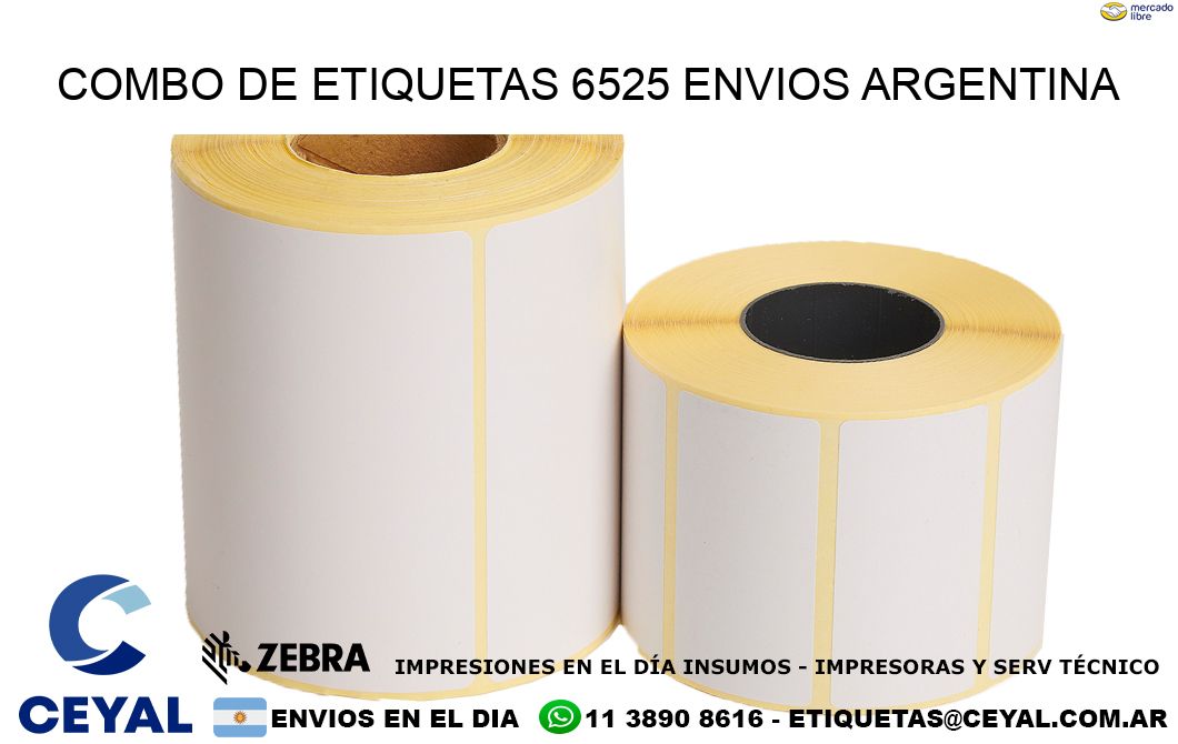 Combo de etiquetas 6525 ENVIOS ARGENTINA