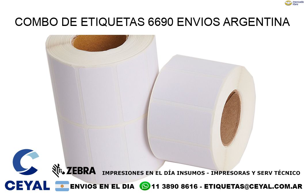 Combo de etiquetas 6690 ENVIOS ARGENTINA
