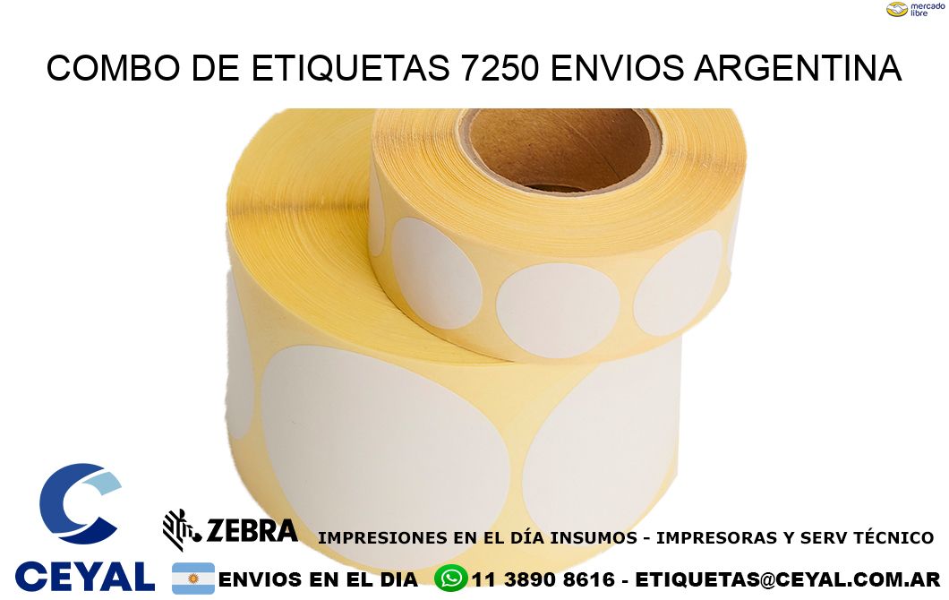 Combo de etiquetas 7250 ENVIOS ARGENTINA