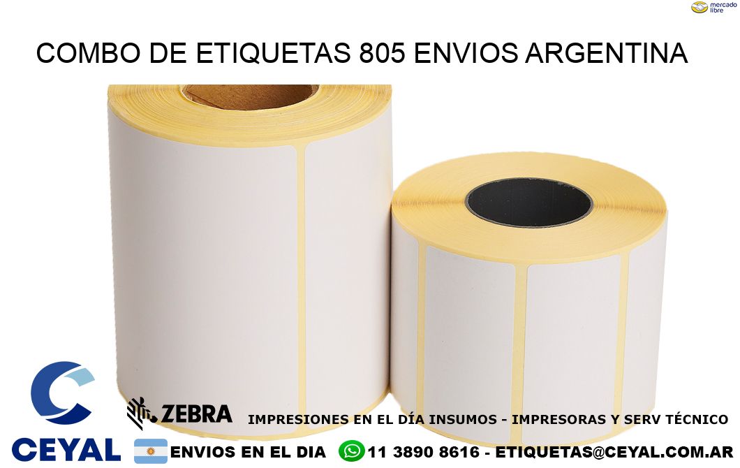 Combo de etiquetas 805 ENVIOS ARGENTINA