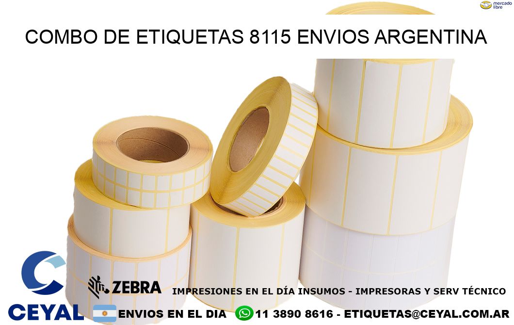 Combo de etiquetas 8115 ENVIOS ARGENTINA