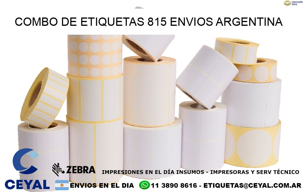 Combo de etiquetas 815 ENVIOS ARGENTINA