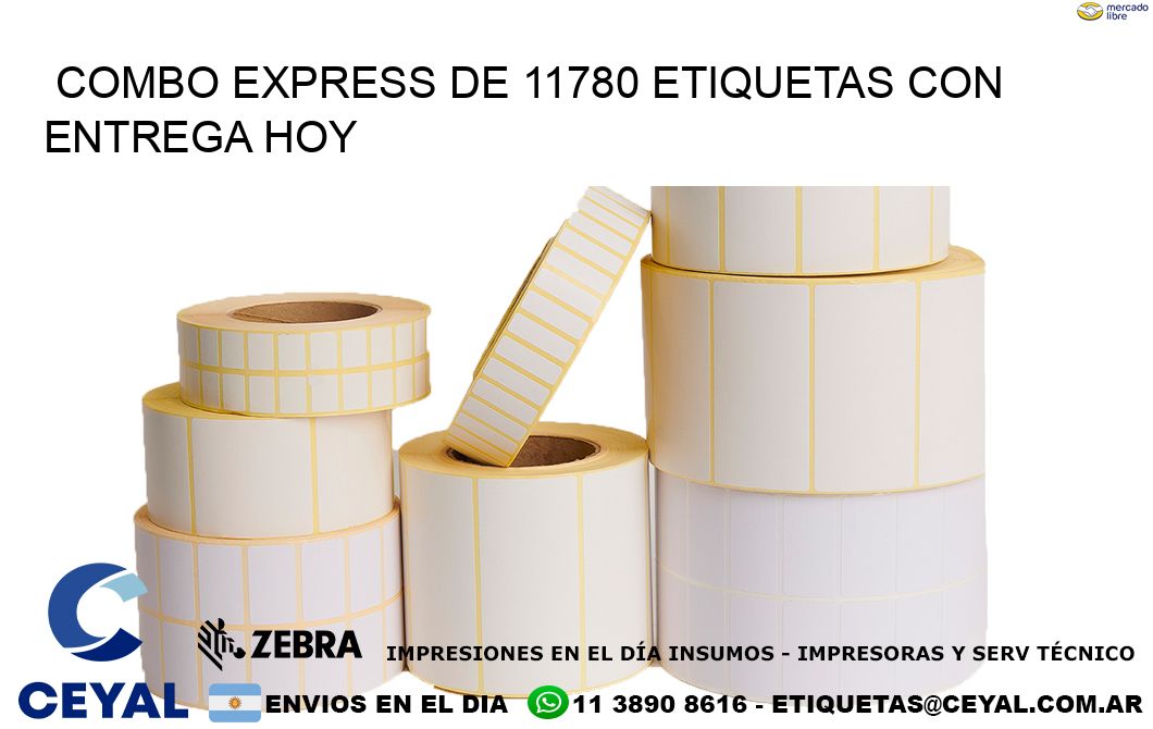 Combo express de 11780 etiquetas con entrega hoy