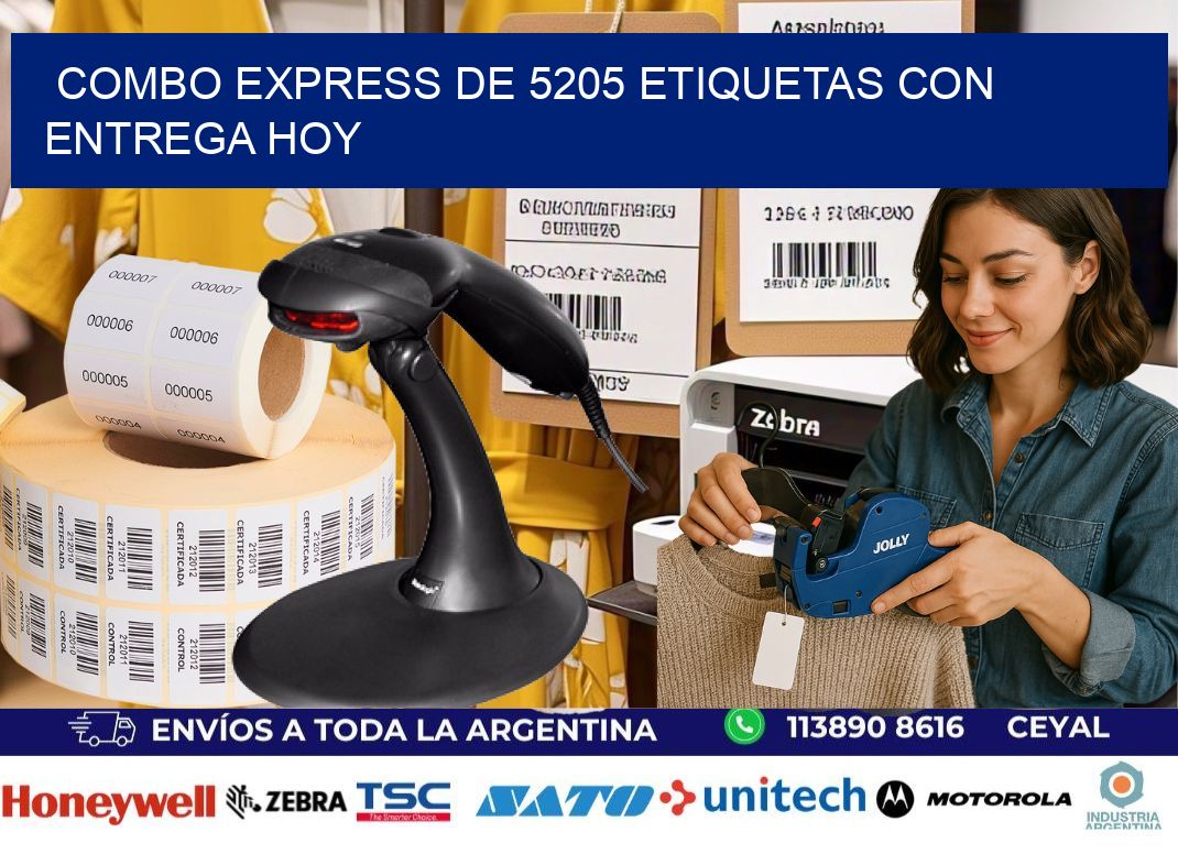 Combo express de 5205 etiquetas con entrega hoy