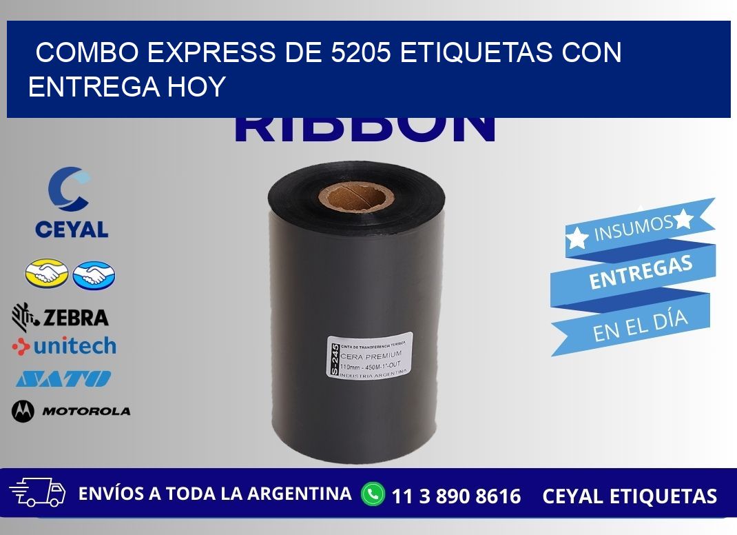 Combo express de 5205 etiquetas con entrega hoy