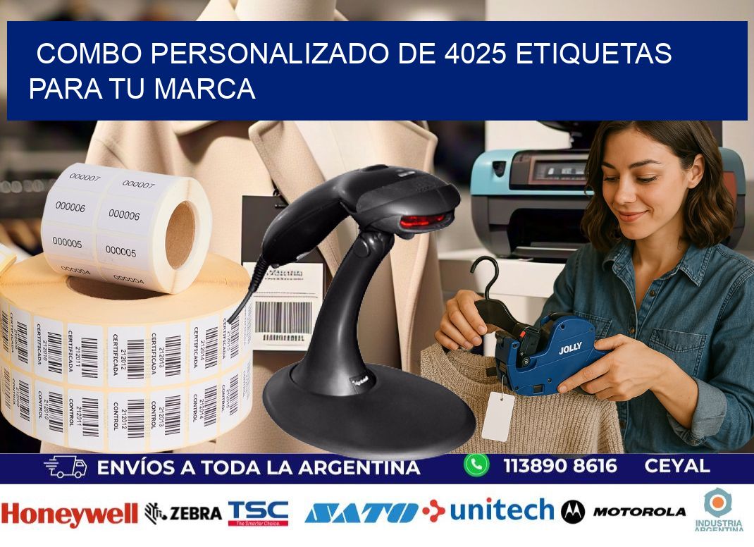 Combo personalizado de 4025 etiquetas para tu marca