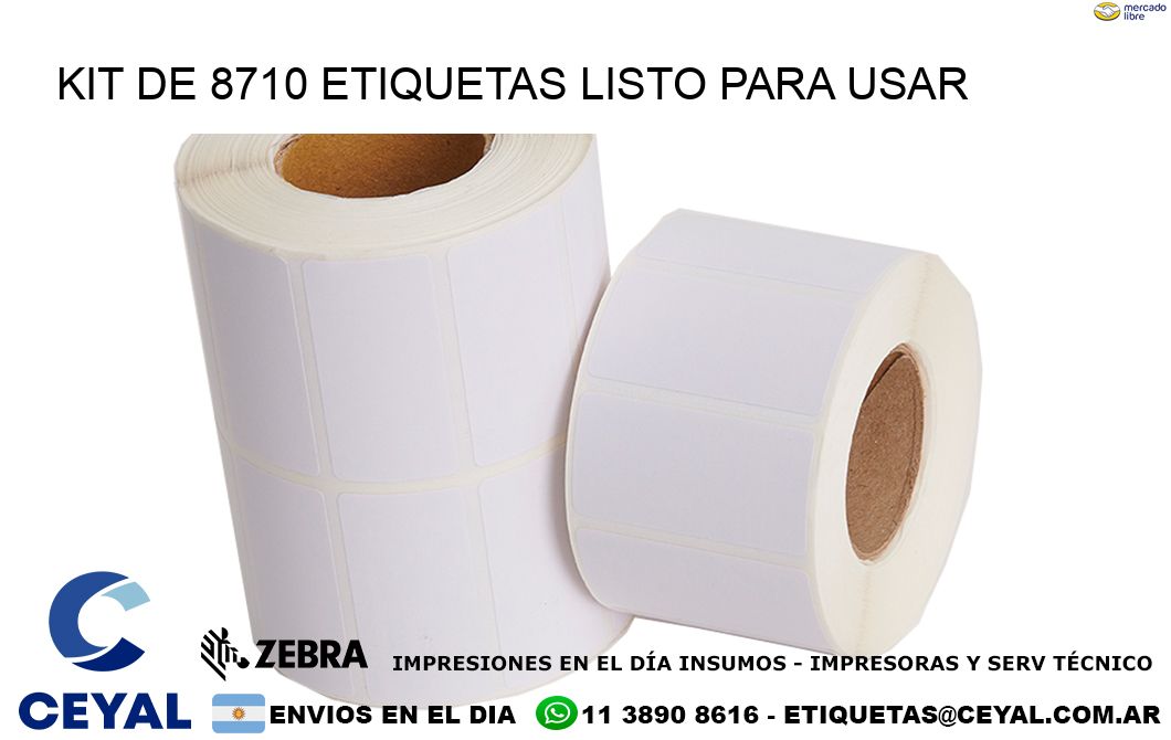 Kit de 8710 etiquetas listo para usar