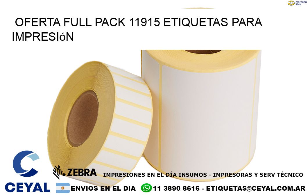 Oferta full pack 11915 etiquetas para impresión
