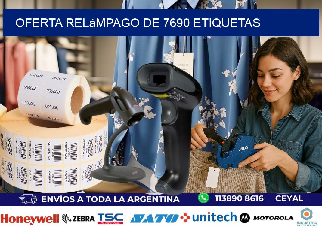 Oferta relámpago de 7690 etiquetas