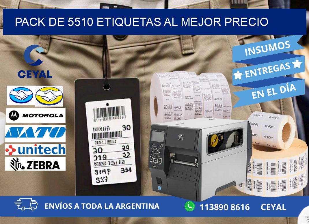 Pack de 5510 etiquetas al mejor precio