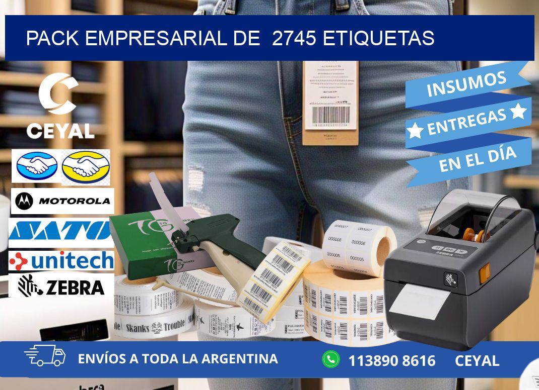 Pack empresarial de  2745 etiquetas