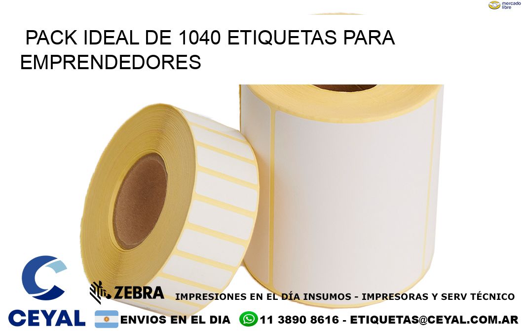 Pack ideal de 1040 etiquetas para emprendedores