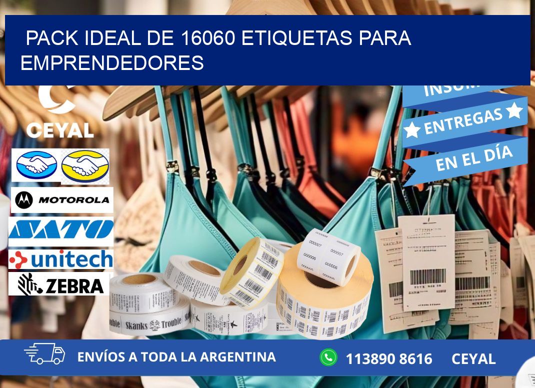 Pack ideal de 16060 etiquetas para emprendedores