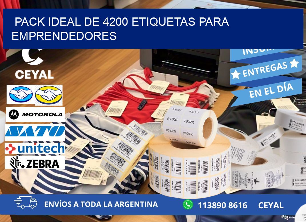 Pack ideal de 4200 etiquetas para emprendedores
