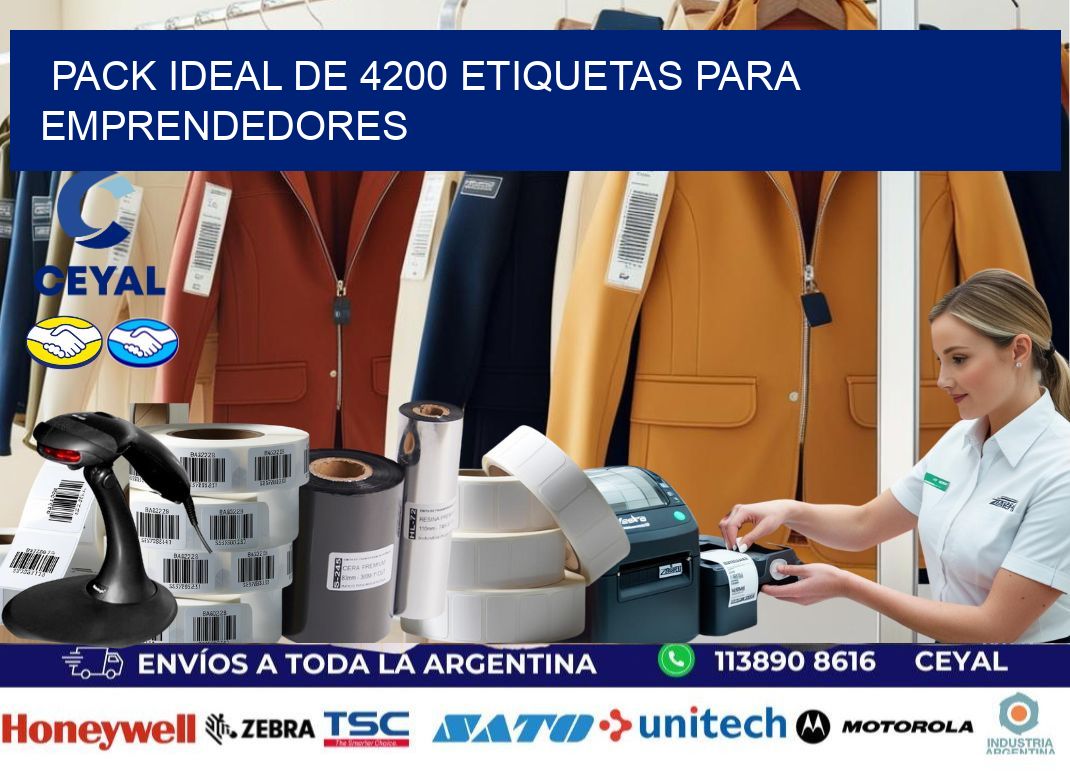 Pack ideal de 4200 etiquetas para emprendedores