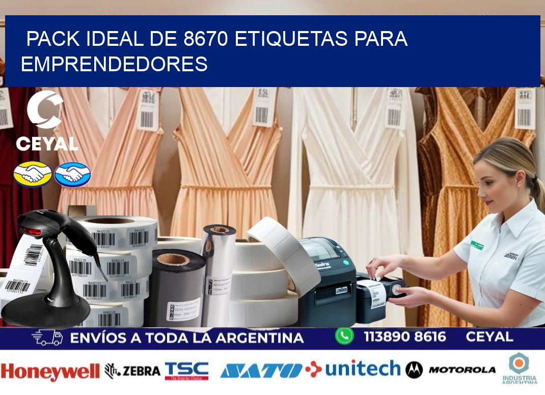 Pack ideal de 8670 etiquetas para emprendedores