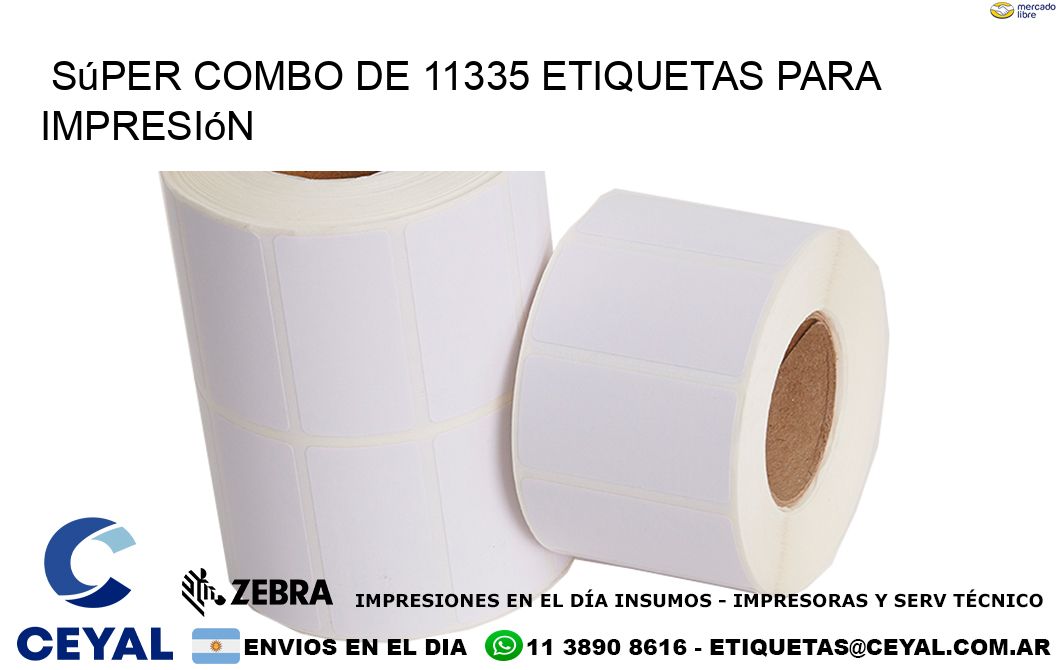 Súper combo de 11335 etiquetas para impresión