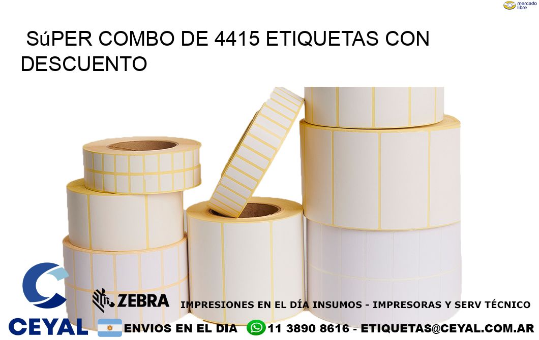 Súper combo de 4415 etiquetas con descuento