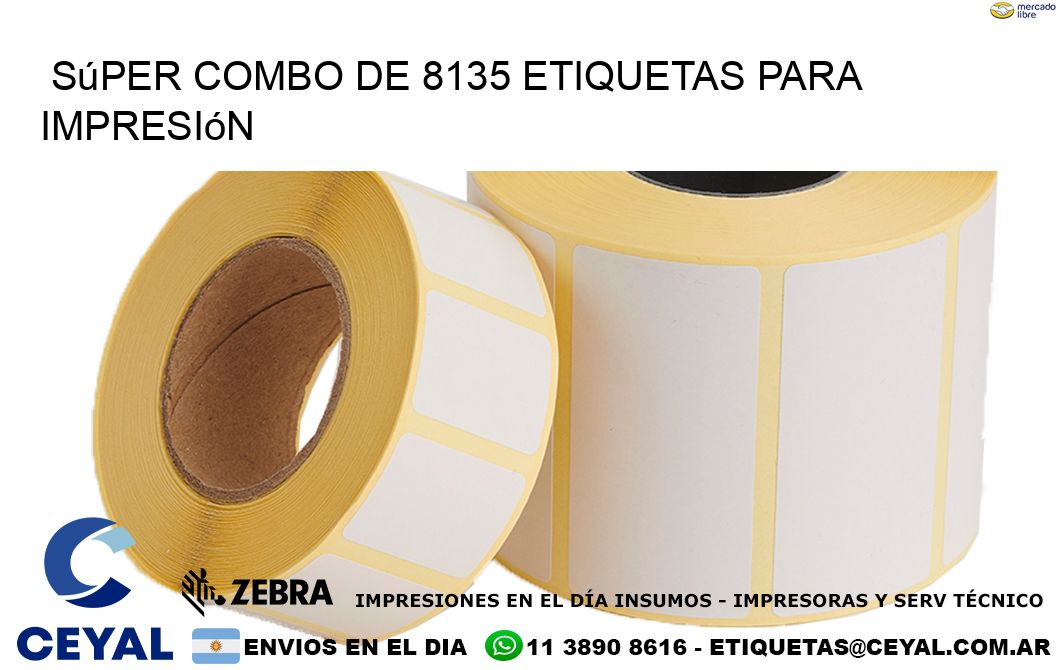 Súper combo de 8135 etiquetas para impresión