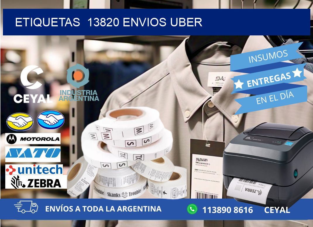 etiquetas  13820 ENVIOS UBER
