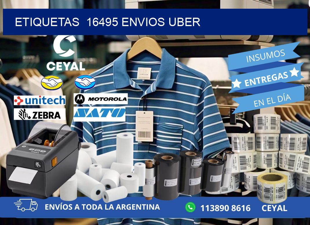 etiquetas  16495 ENVIOS UBER