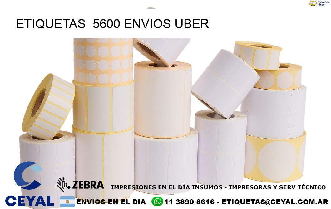 etiquetas  5600 ENVIOS UBER
