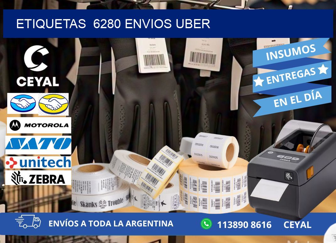 etiquetas  6280 ENVIOS UBER