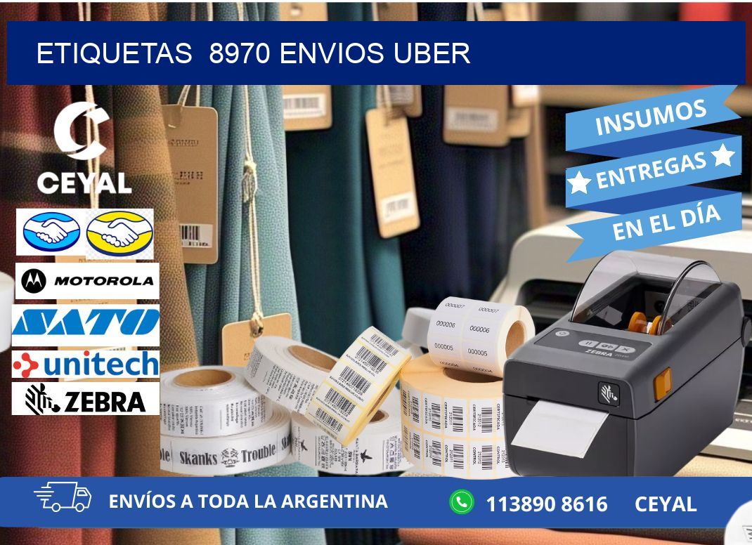 etiquetas  8970 ENVIOS UBER