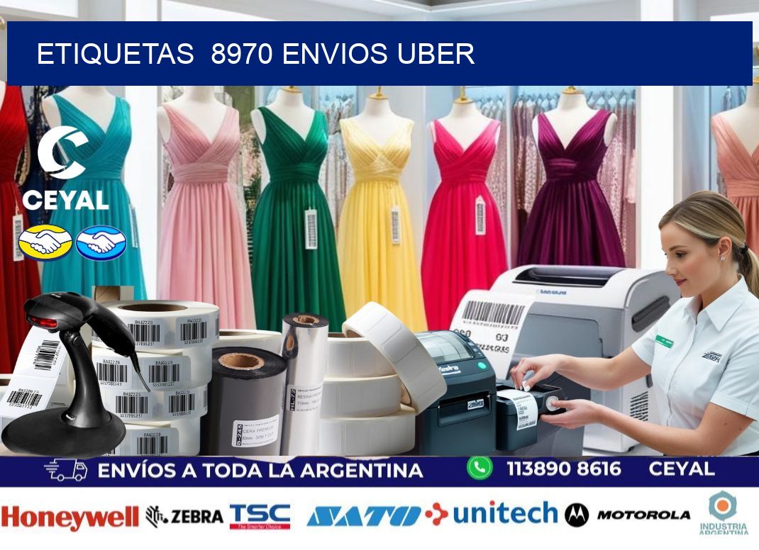 etiquetas  8970 ENVIOS UBER
