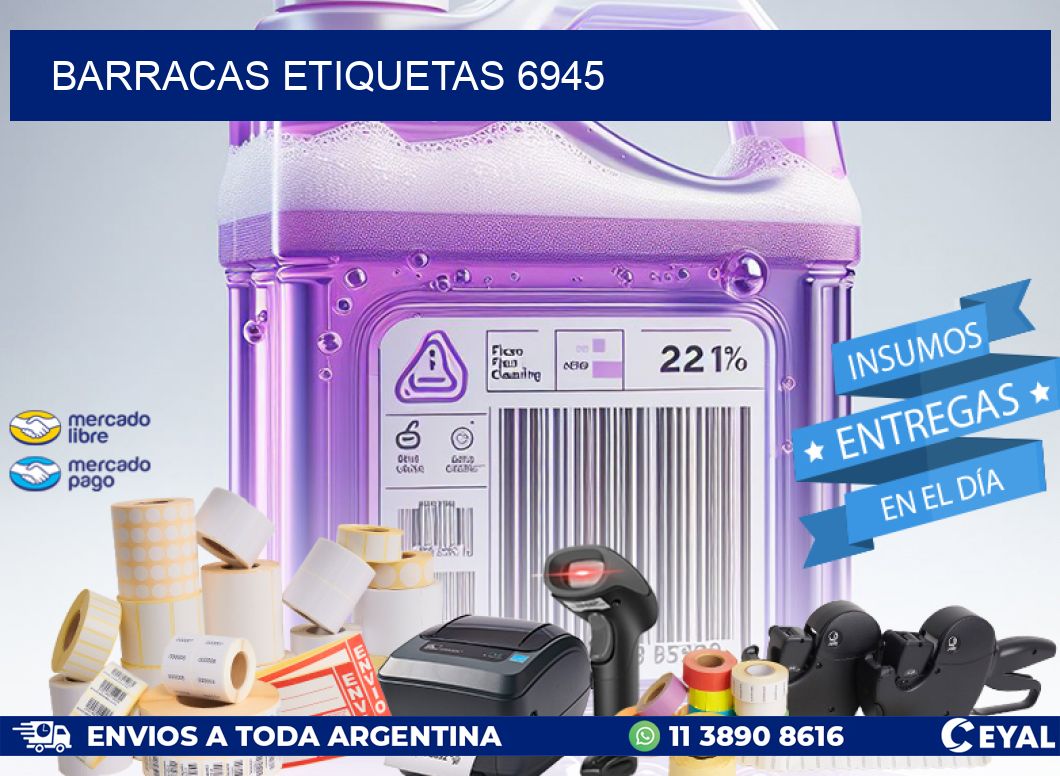 Barracas etiquetas 6945