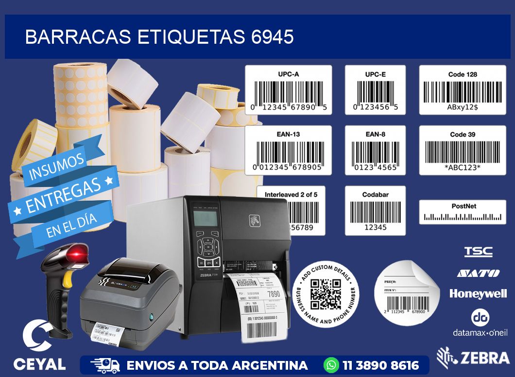 Barracas etiquetas 6945