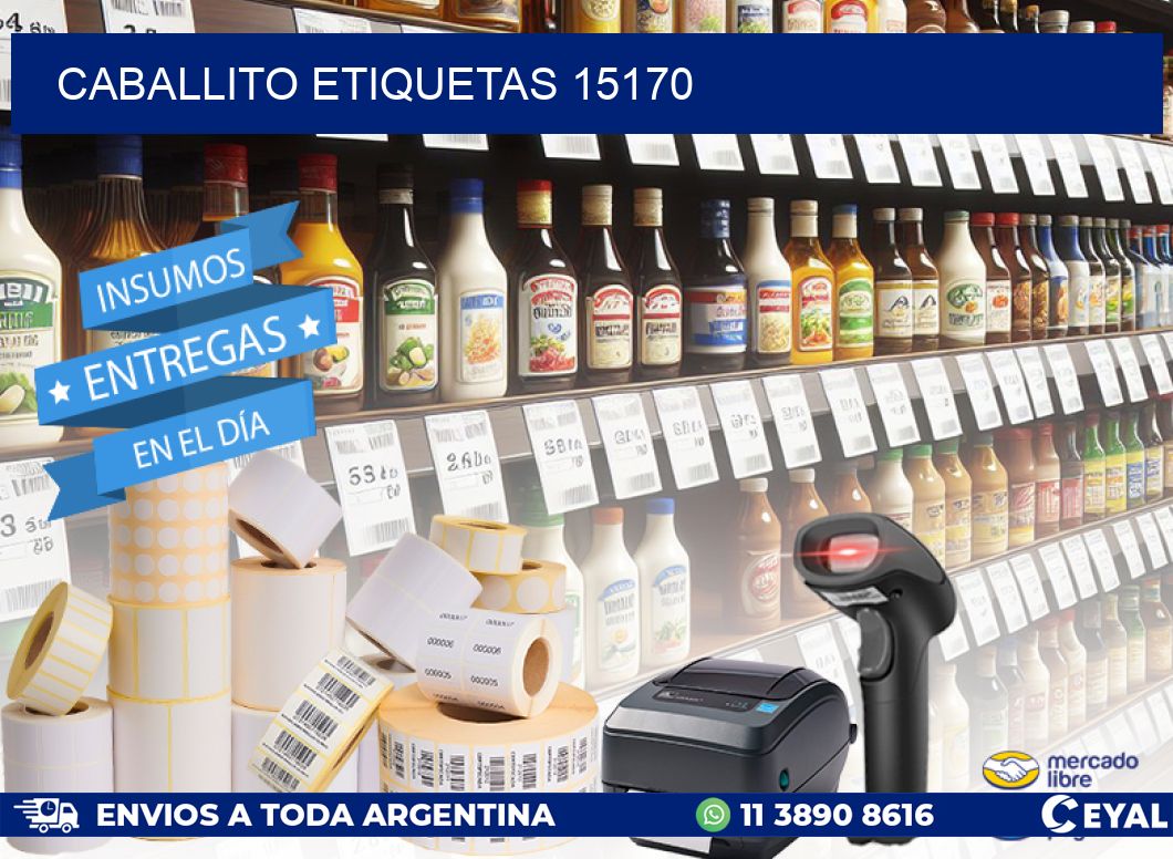 Caballito etiquetas 15170