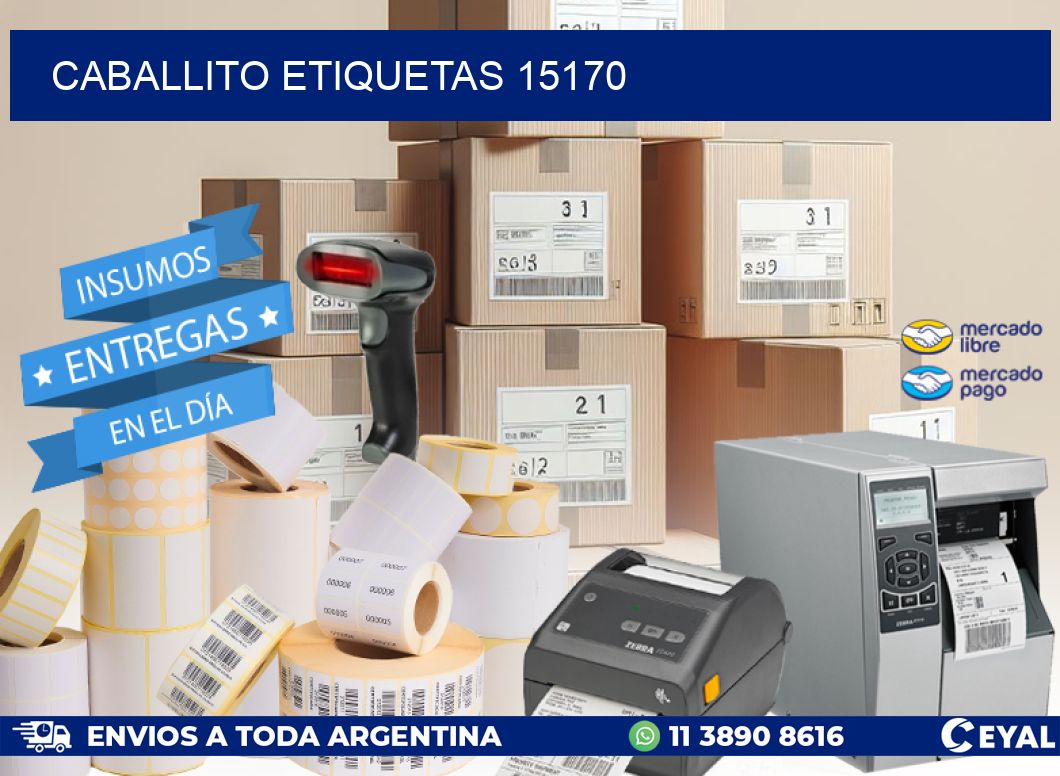 Caballito etiquetas 15170