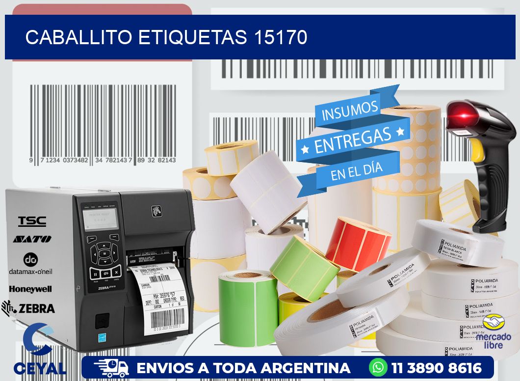 Caballito etiquetas 15170