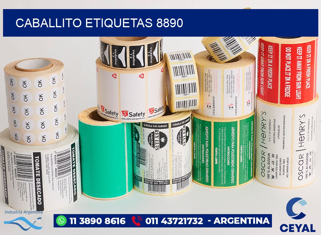Caballito etiquetas 8890