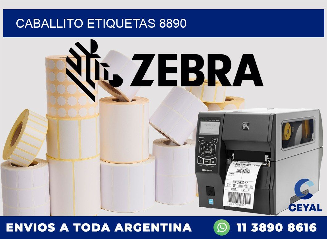 Caballito etiquetas 8890