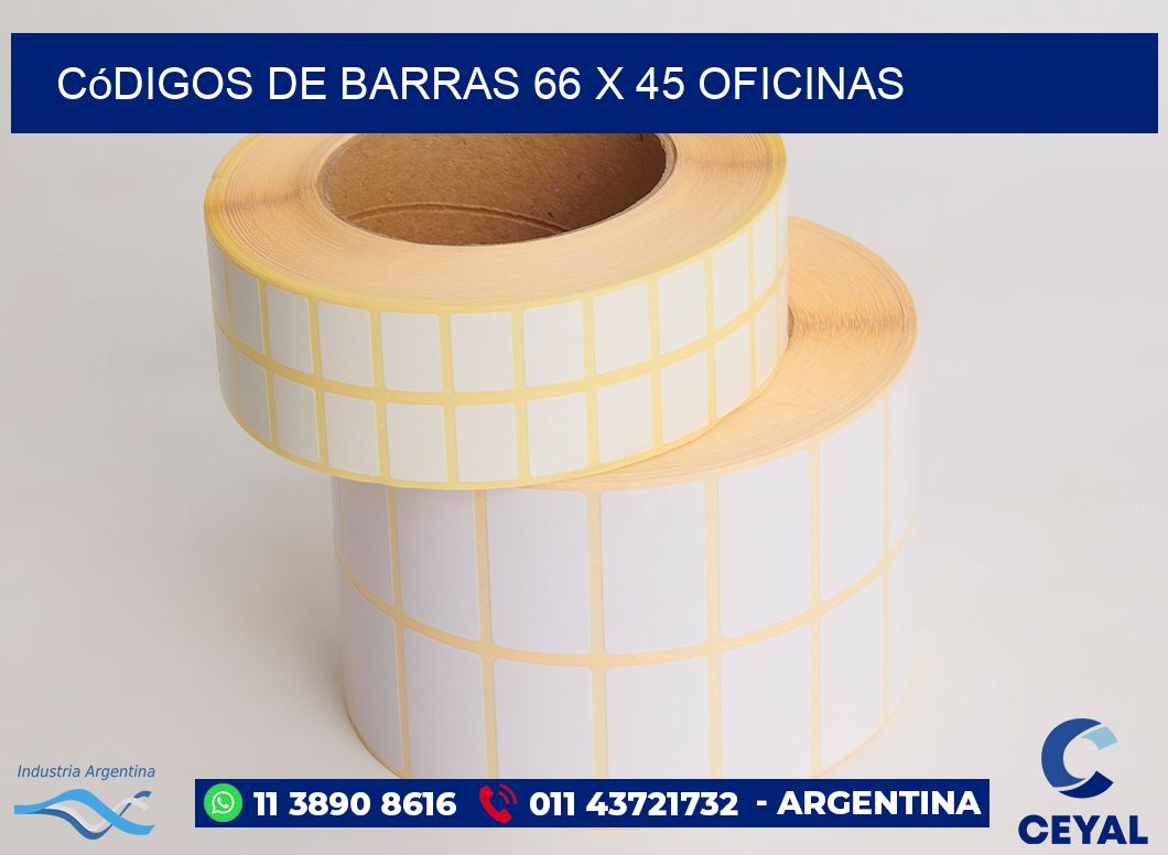 Códigos de Barras 66 x 45 oficinas