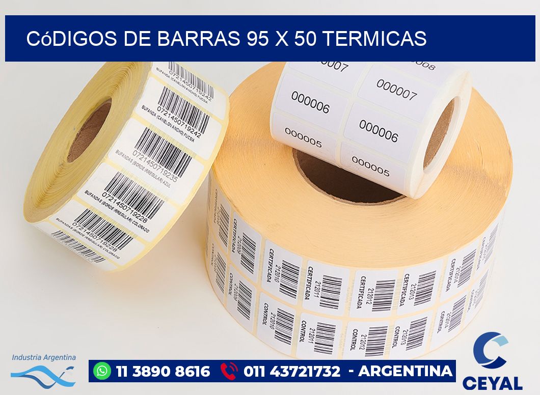 Códigos de Barras 95 x 50 termicas