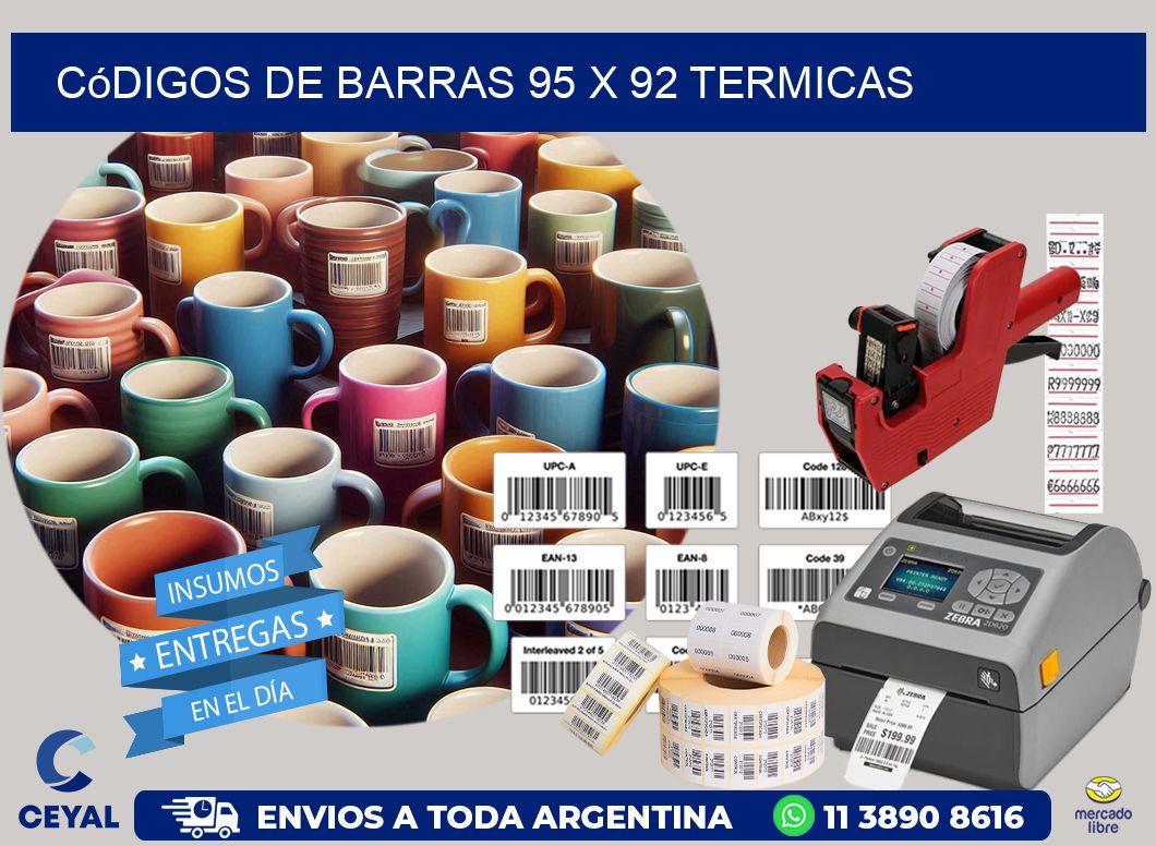 Códigos de Barras 95 x 92 termicas