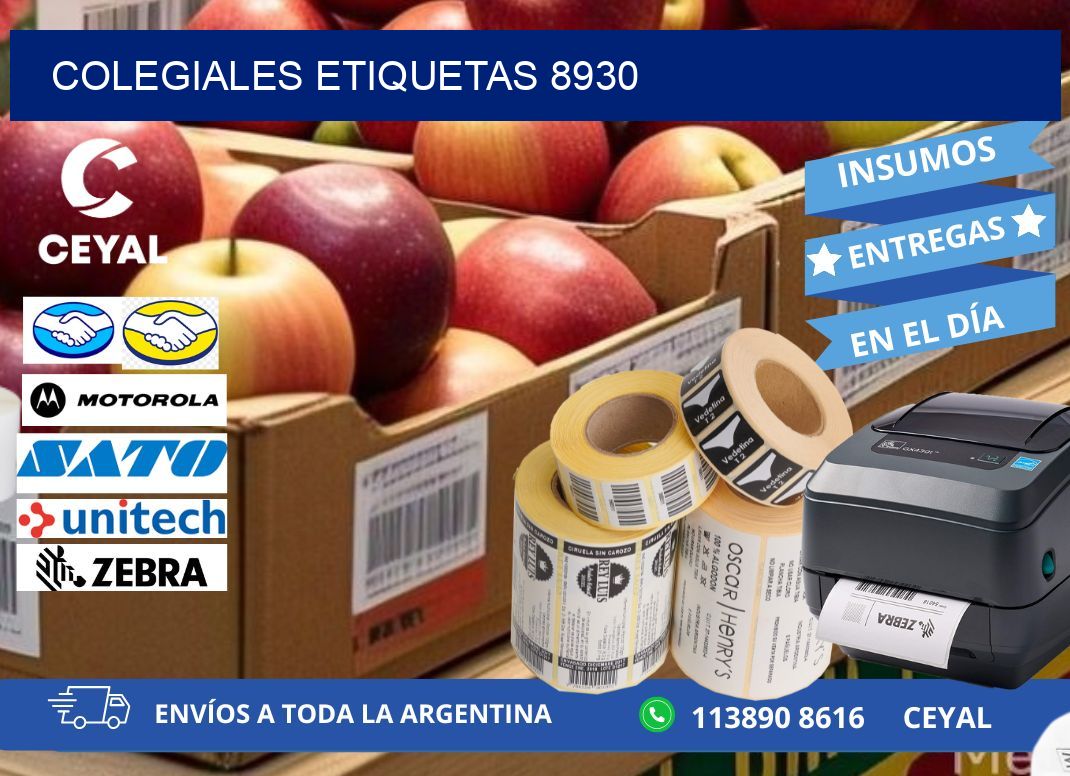 Colegiales etiquetas 8930