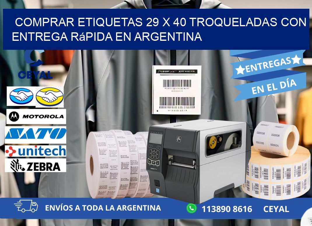 Comprar etiquetas 29 x 40 troqueladas con entrega rápida en Argentina