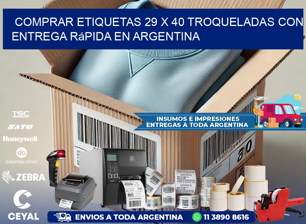 Comprar etiquetas 29 x 40 troqueladas con entrega rápida en Argentina