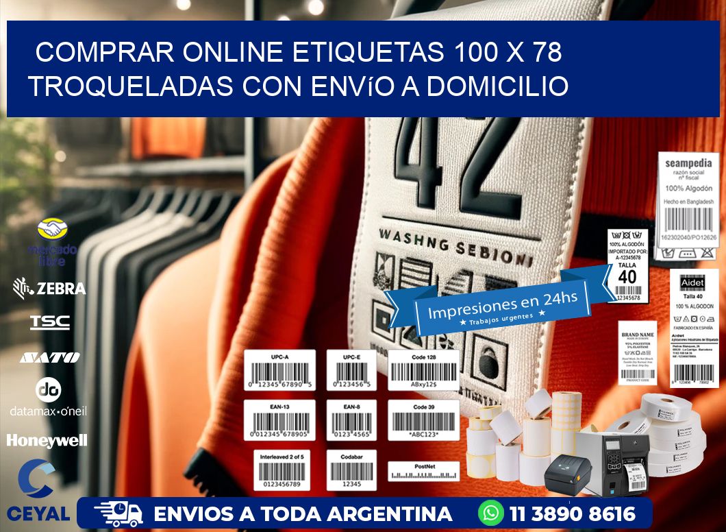 Comprar online etiquetas 100 x 78 troqueladas con envío a domicilio