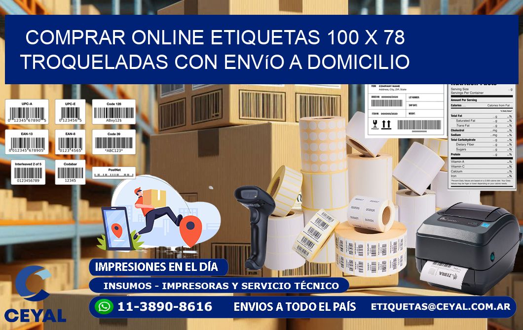 Comprar online etiquetas 100 x 78 troqueladas con envío a domicilio