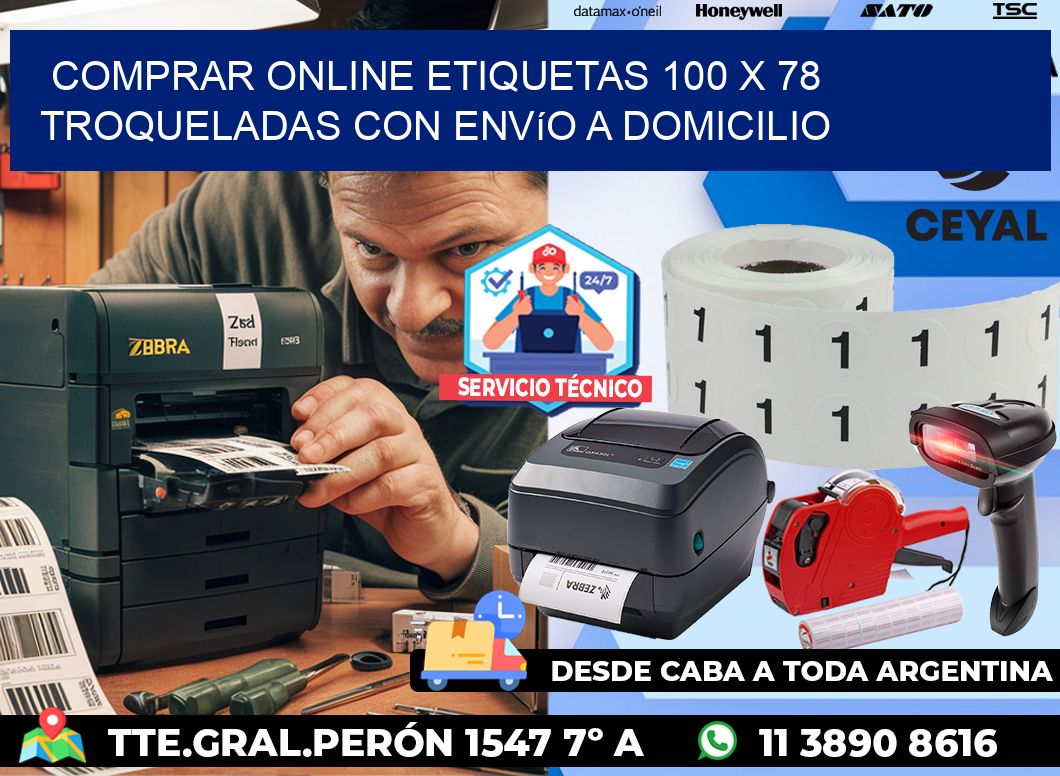 Comprar online etiquetas 100 x 78 troqueladas con envío a domicilio