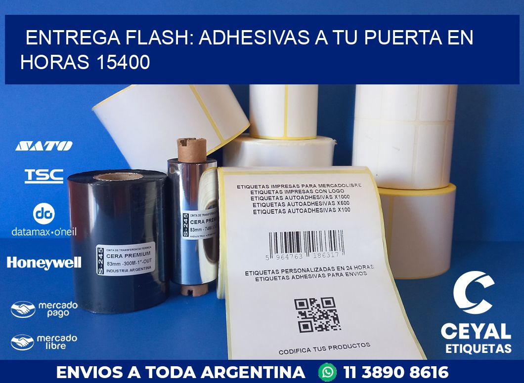 Entrega Flash: Adhesivas A Tu Puerta en Horas 15400