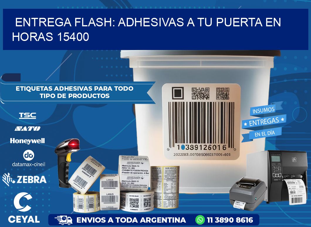 Entrega Flash: Adhesivas A Tu Puerta en Horas 15400