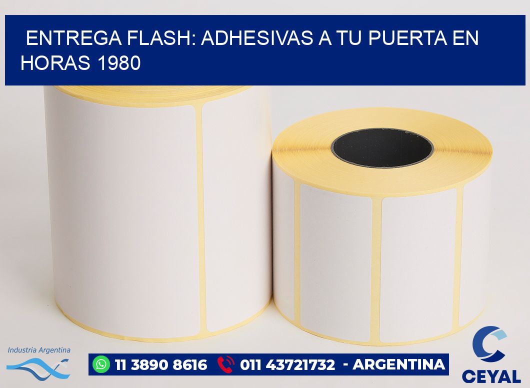 Entrega Flash: Adhesivas A Tu Puerta en Horas 1980